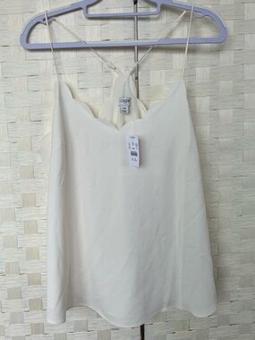 J. Crew Cream Scallop Camisole